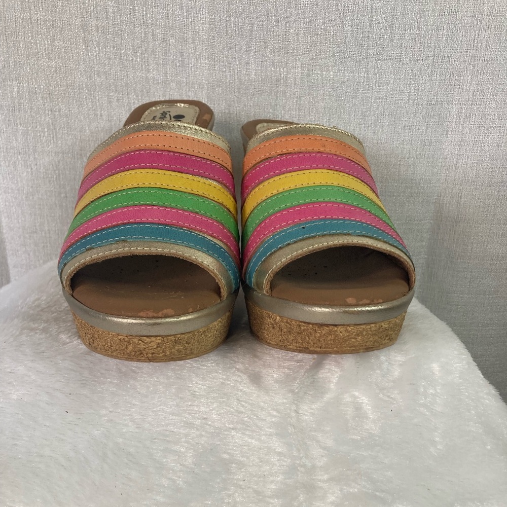 Spring Step Made in Italy 7.5
Leather Cork Wedge Sandal - Picture 2 of 9